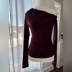 REVOLVE Off-Shoulder Plum Blouse